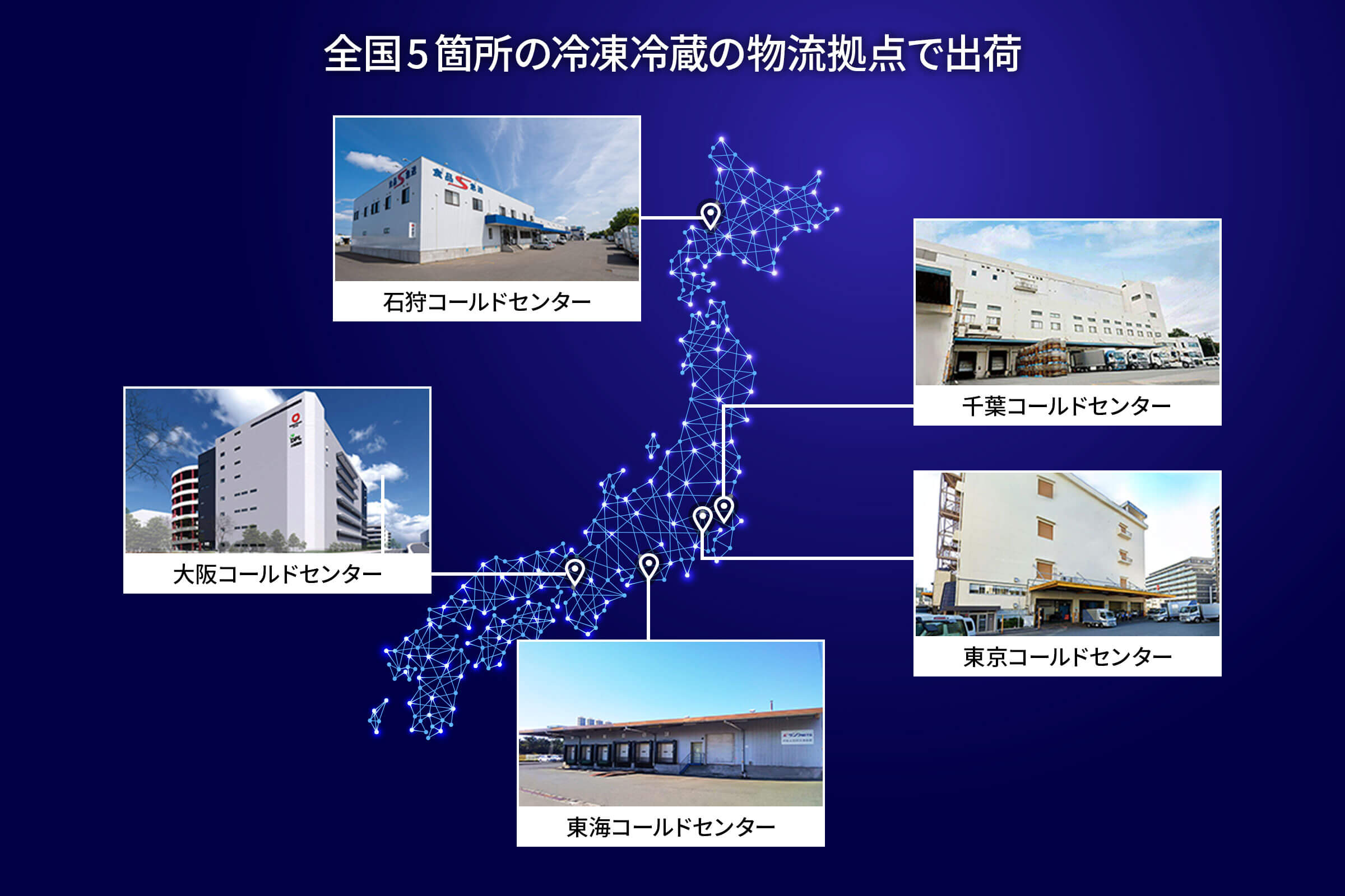 物流倉庫・物流センターの拠点マップ